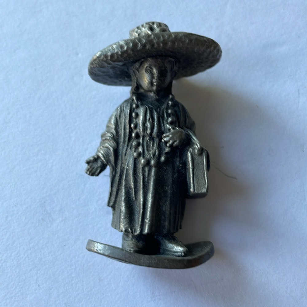 Pewter girl figurine dress up
